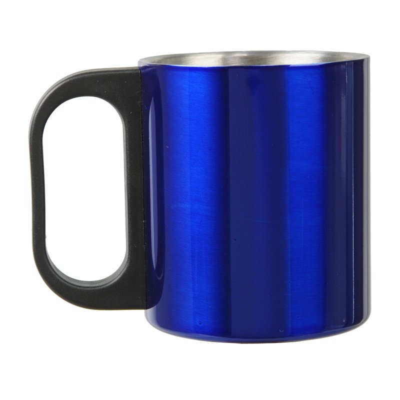 R08383.O - Metalowy termos Picnic 480 ml + 2 kubki, niebieski/srebrny - druga jakość