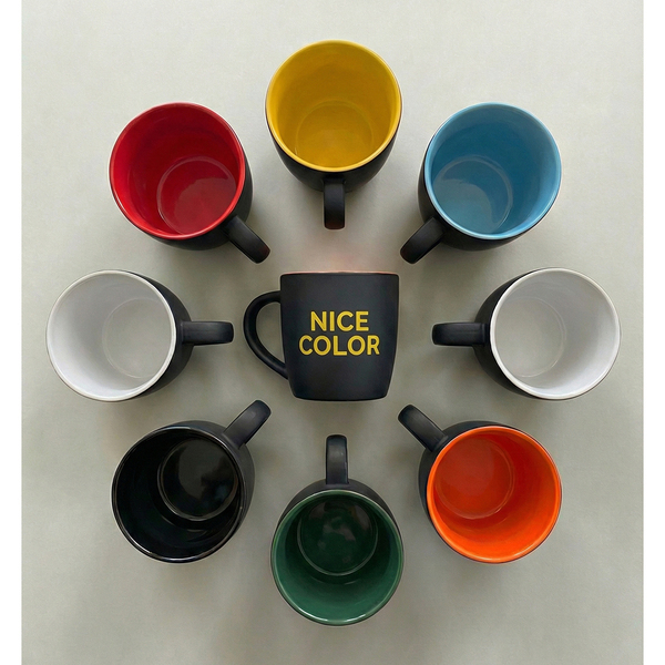 R85327.15 - Kubek ceramiczny Esla 345 ml, pomarańczowy 